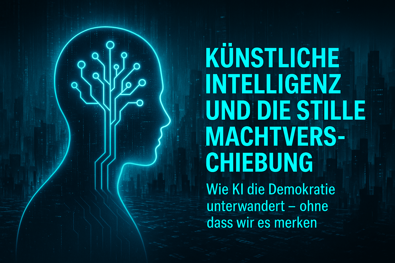 Illustration: Künstliche Intelligenz unterwandert demokratische Prozesse