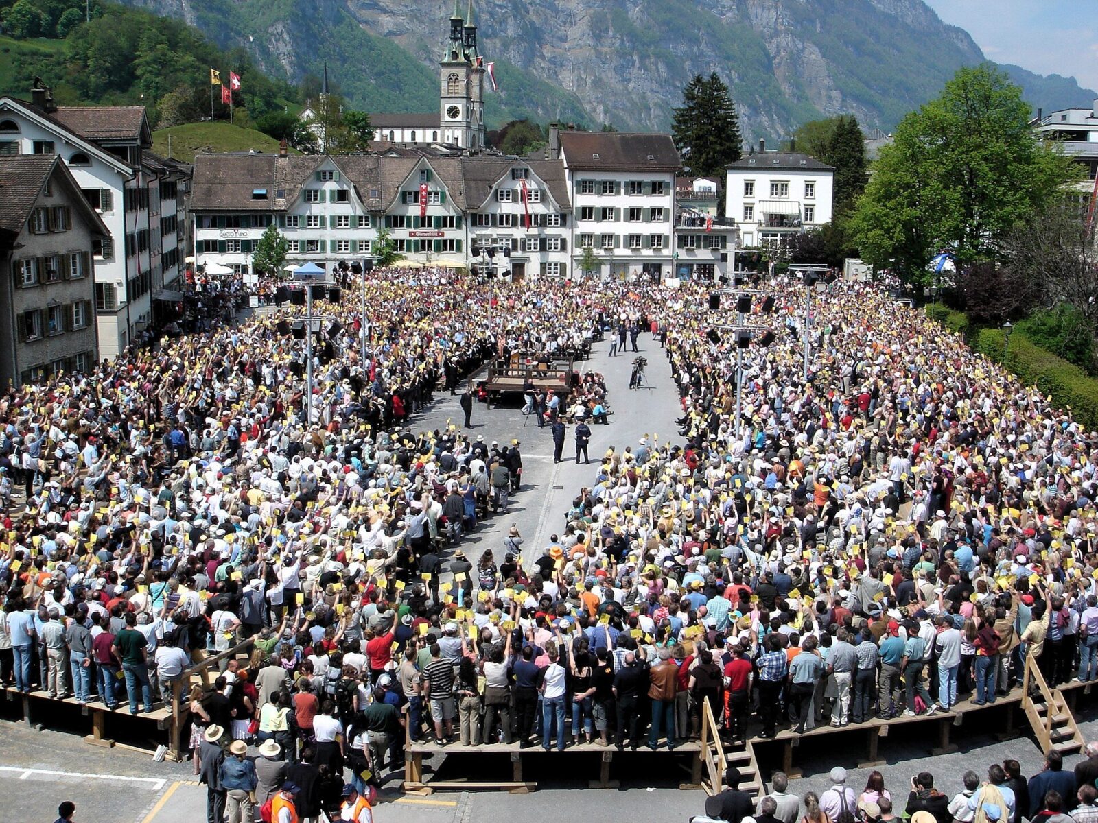 Landsgemeinde auf dem Zaunplatz in Glarus