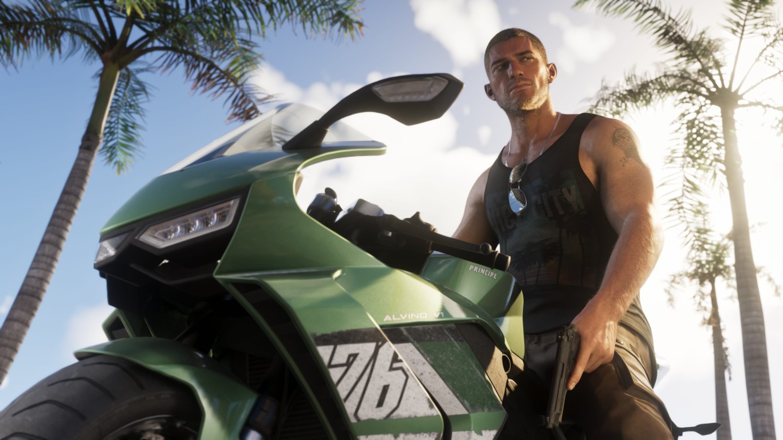 Jason Duval mit Motorrad (Grand Theft Auto VI)