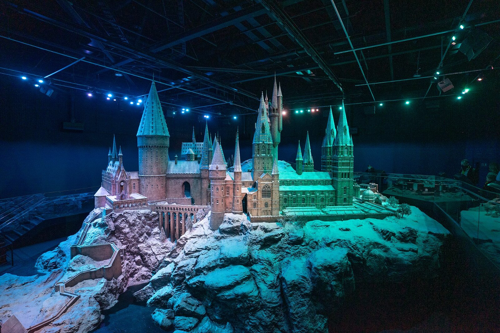 Das Modell von Hogwarts in den Warner Bros. Studios Leavesden, wo die Harry-Potter-Serie gedreht wird