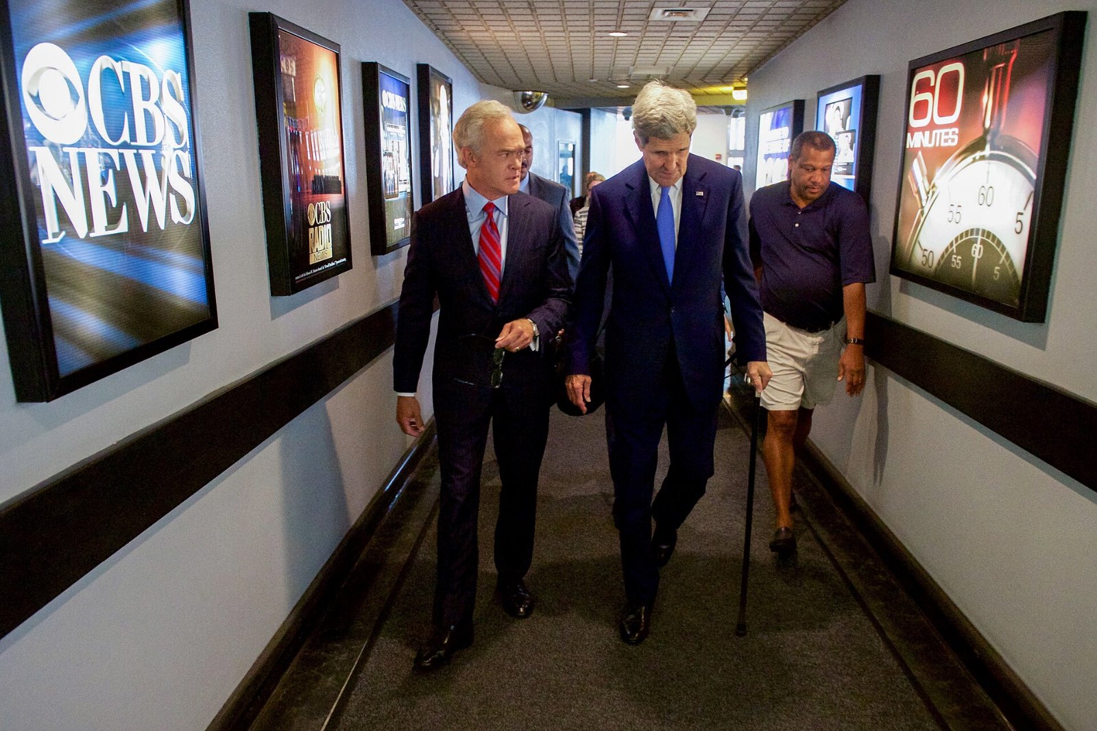 Besucher im CBS Broadcast Center in New York, dem Sitz von CBS News