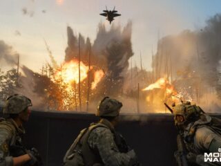 Gefechtsszene an der Front in Korea aus der Kampagne (Call of Duty: Modern Warfare 4)