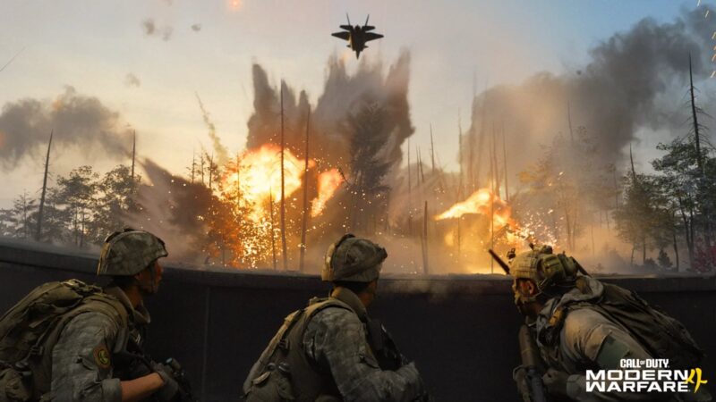 Gefechtsszene an der Front in Korea aus der Kampagne (Call of Duty: Modern Warfare 4)