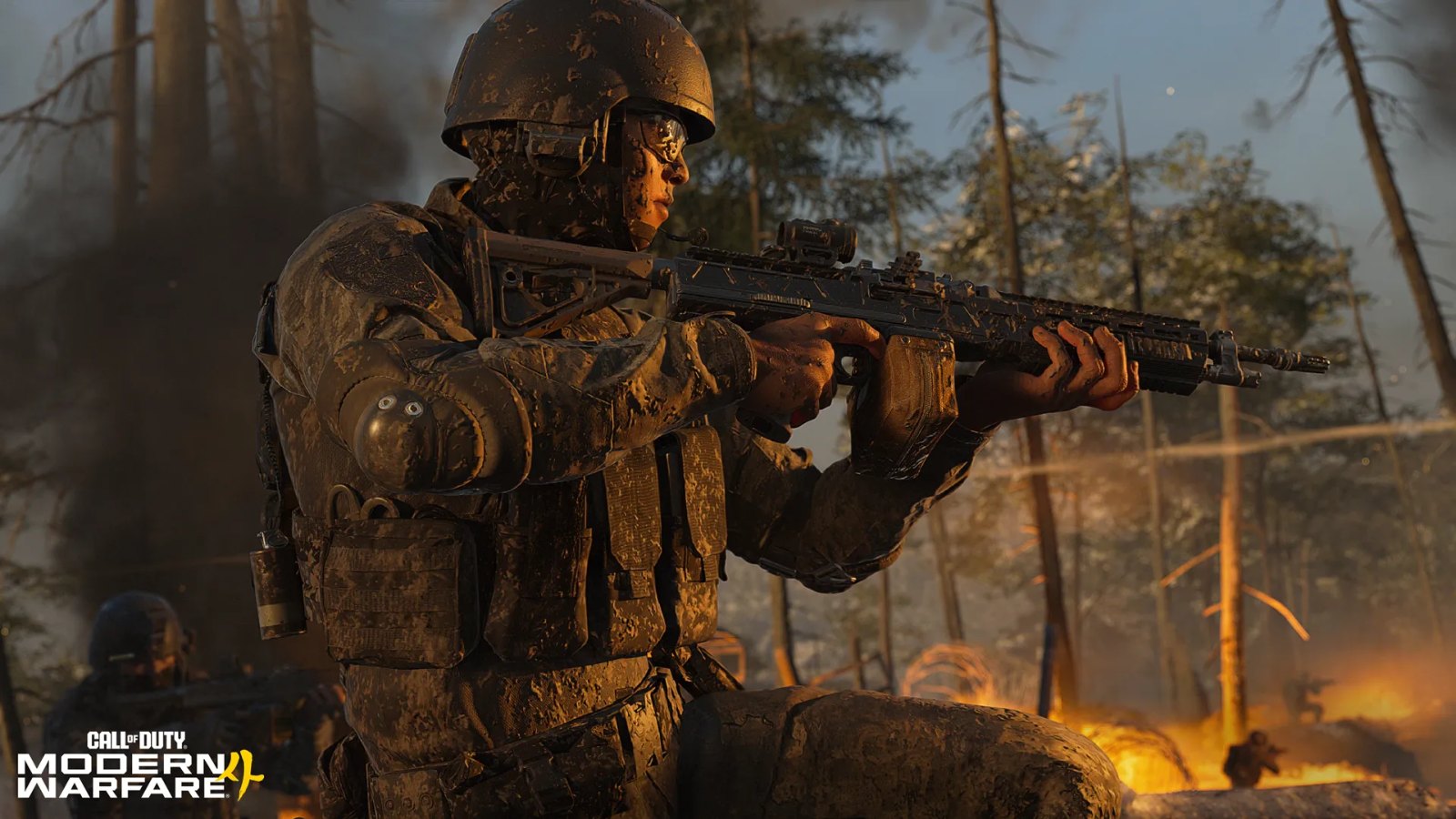 Gefecht im brennenden Wald, Szene aus der Kampagne (Call of Duty: Modern Warfare 4)
