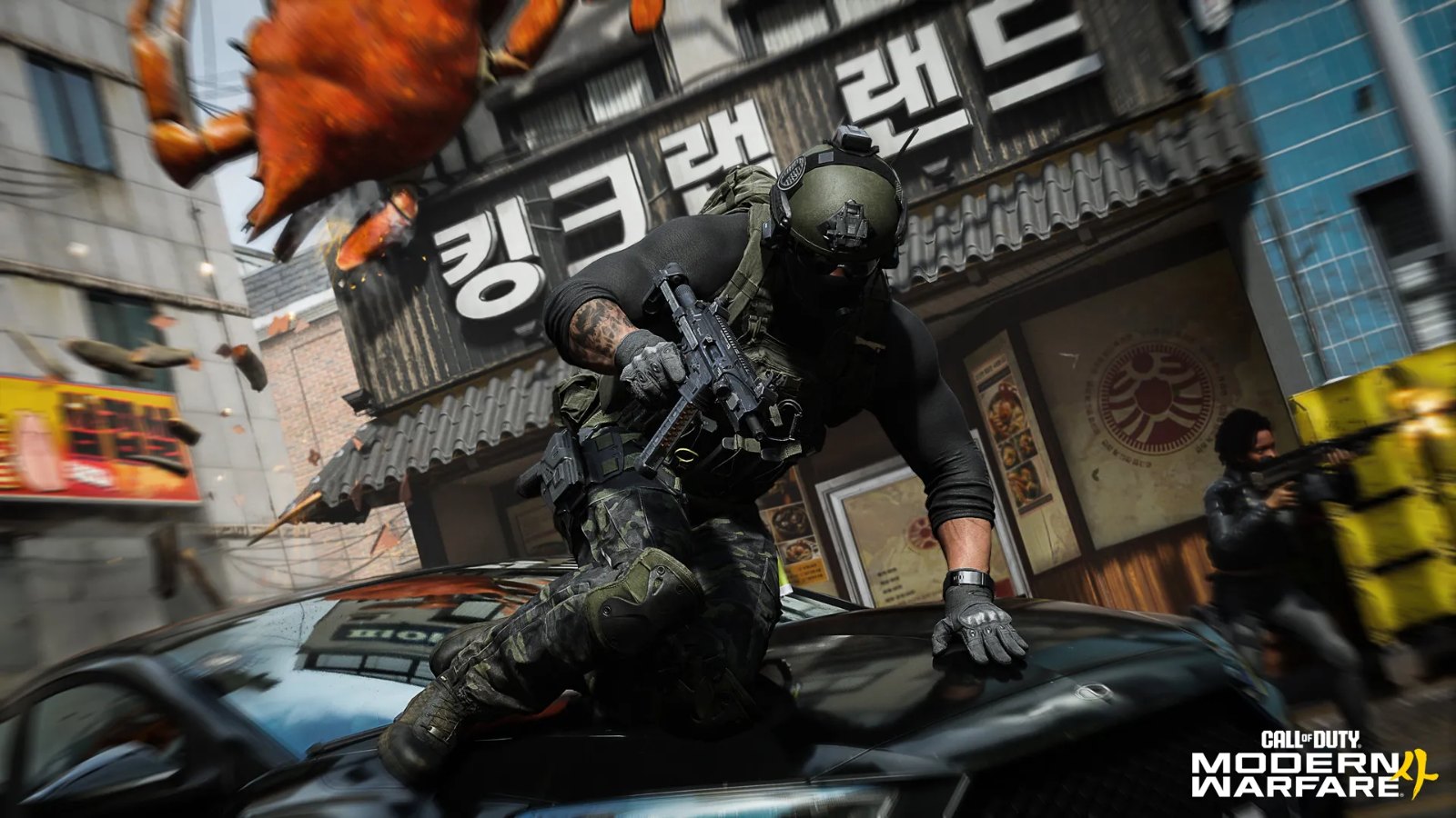 Multiplayer-Szene in einer koreanischen Stadt (Call of Duty: Modern Warfare 4)