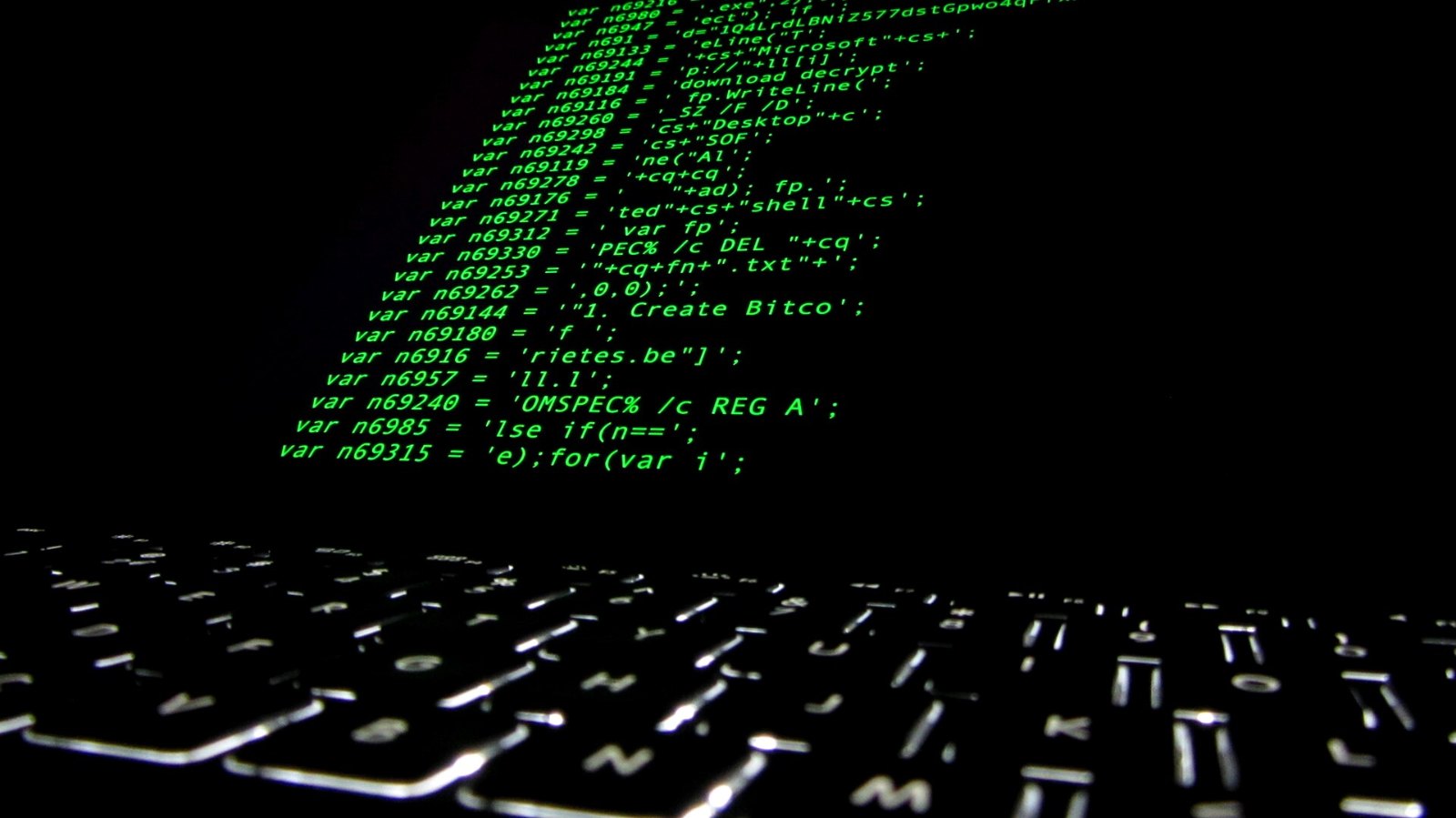 Symbolbild: Bildschirm mit einem Beispiel der Erpressersoftware Locky