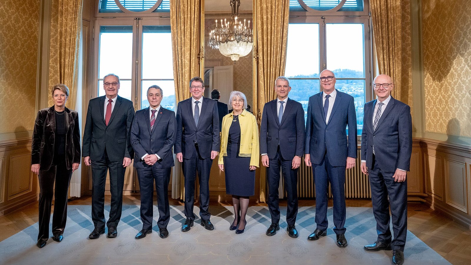 Gruppenbild des Bundesrates nach der Bundesratswahl vom 12.03.2025