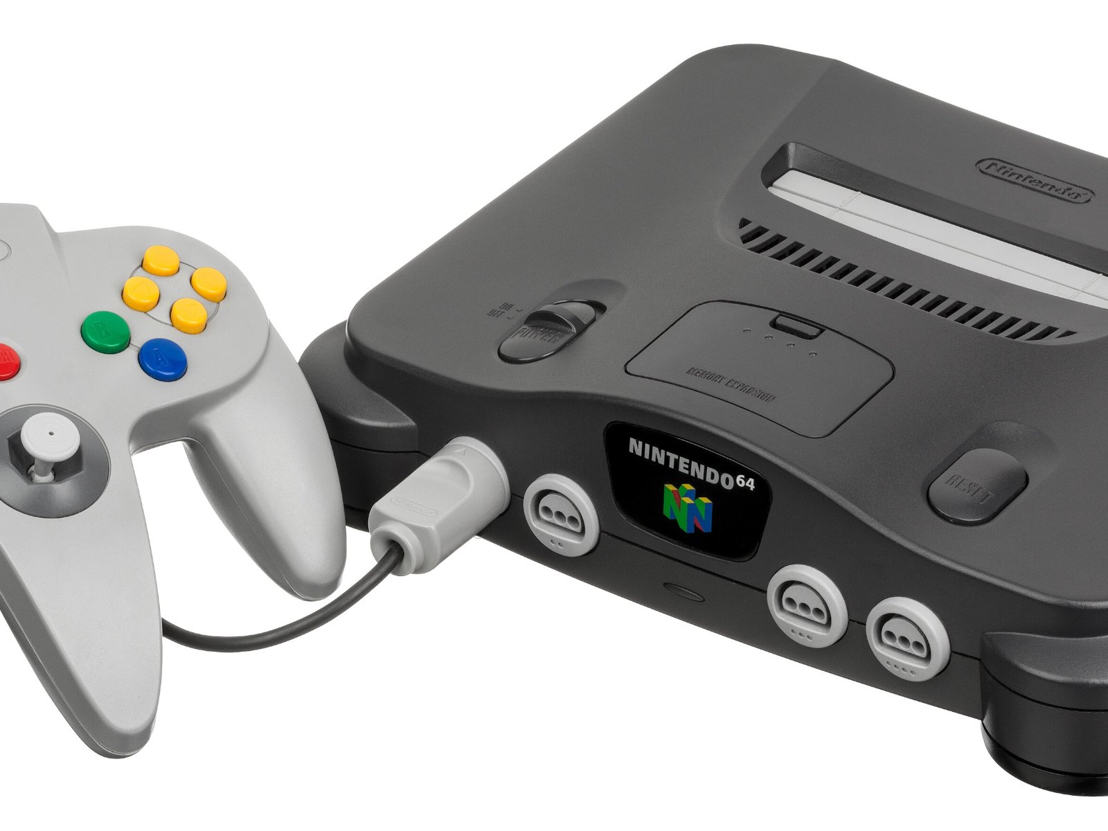 Die Konsole Nintendo 64 mit Controller